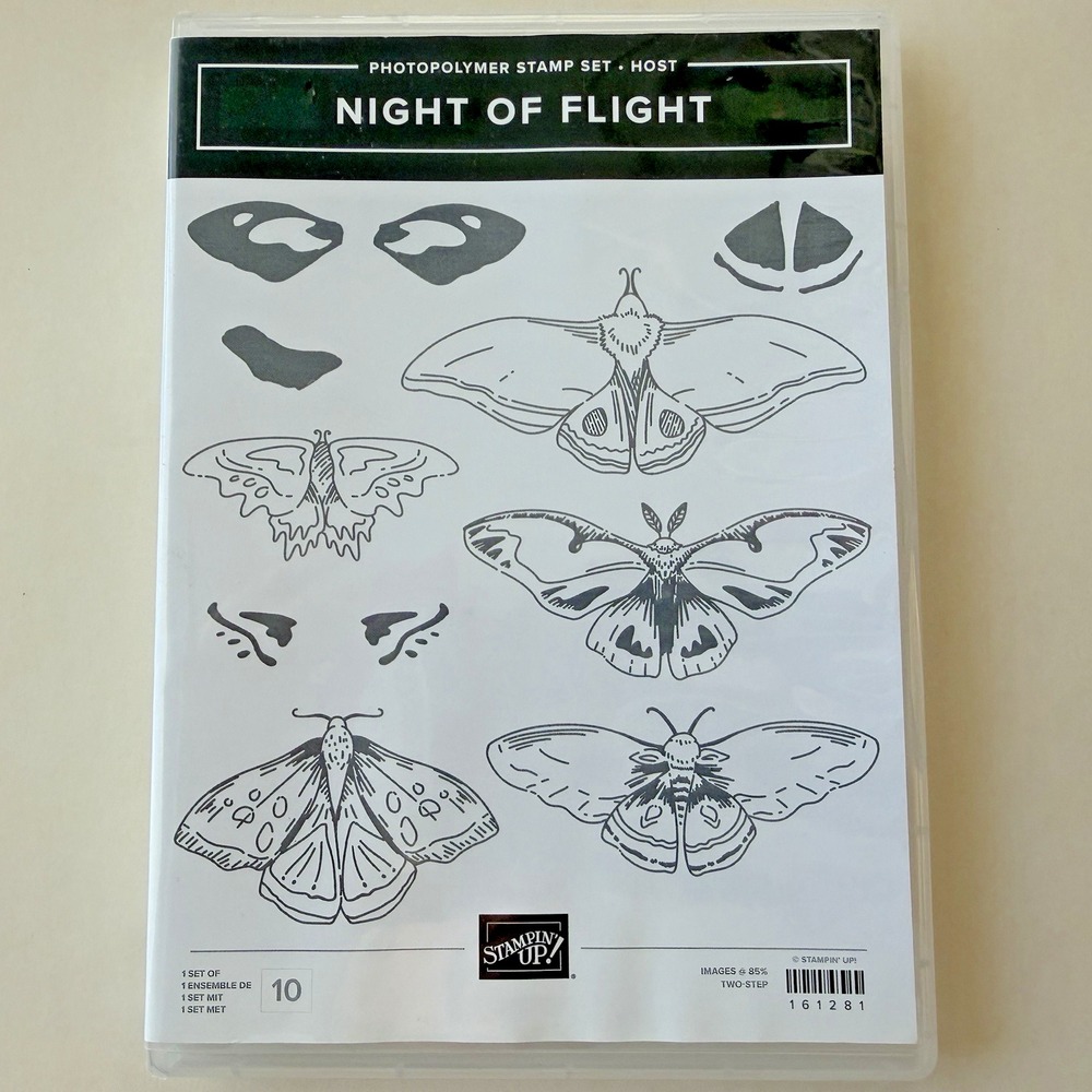 Stampin' UP! Night of Flight Photopolymer Stamp Set 161281 Moth Butterfly NEW